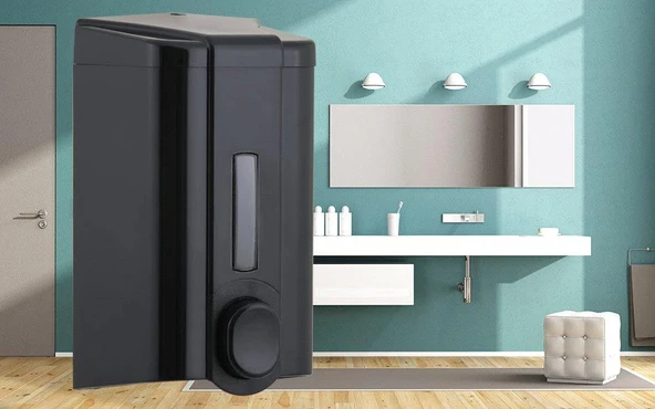 Vialli S4B Sıvı Sabun Dispenseri Aparatı Siyah 1000 ml - 3