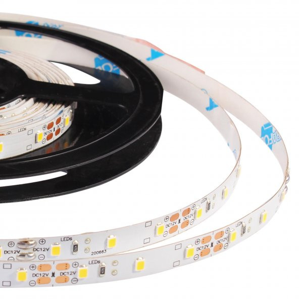 5 Metre Şerit Led Samsung Çipli İç Mekan IP20 12 V 14,4 W 4.000K Gün Işığı