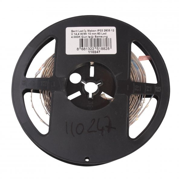 5 Metre Şerit Led Samsung Çipli İç Mekan IP20 12 V 14,4 W 4.000K Gün Işığı - 3