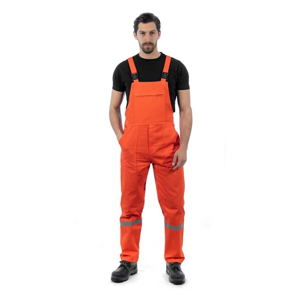 Şensel, Reflektörlü Bahçıvan Tulum, Turuncu -8E1205- Üniforma