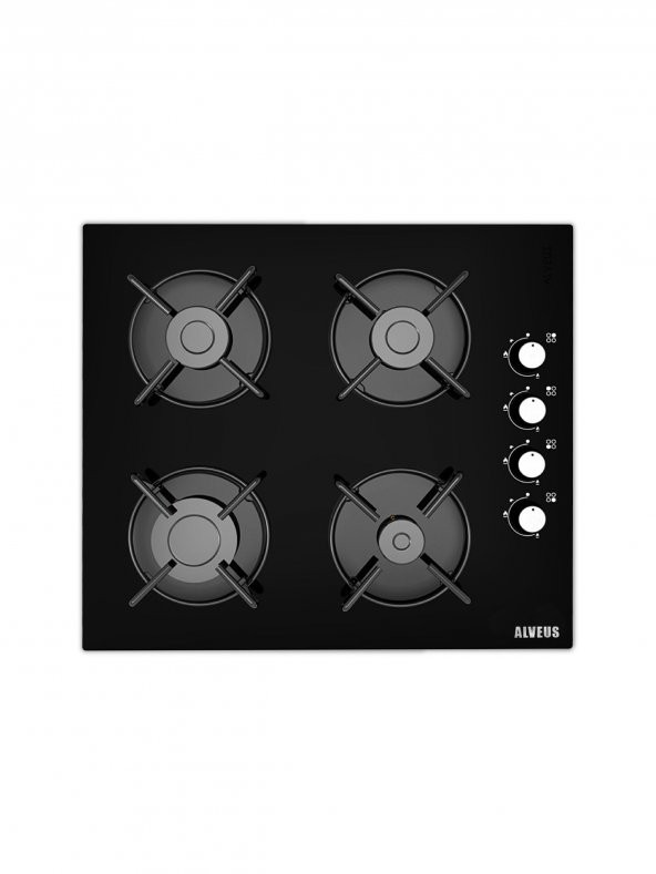 ALVEUS İBER 615 INOX SİYAH 3LÜ ANKASTRE SET (İBERINOX-GLS640SİYAH-615INOX) - 3