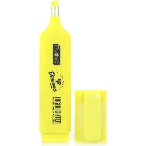 Piano Diamond Neon Şeffaf Uçlu Fosforlu Kalem 5'Li - 2