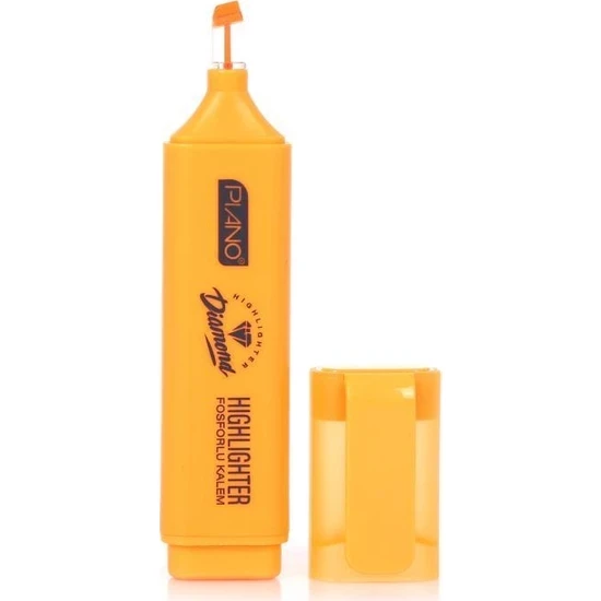 Piano Diamond Neon Şeffaf Uçlu Fosforlu Kalem 5'Li - 3