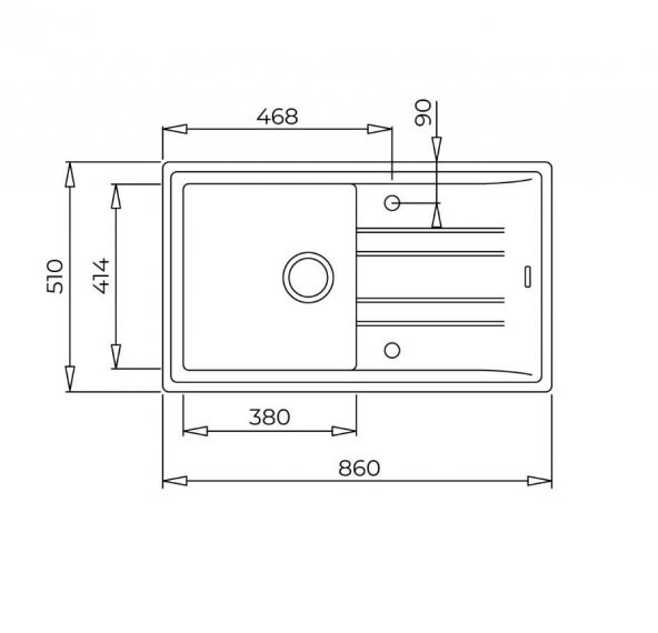 TEKA STONE 50 B-TG METALİK GRİ GRANİT MUTFAK EVYESİ - 3
