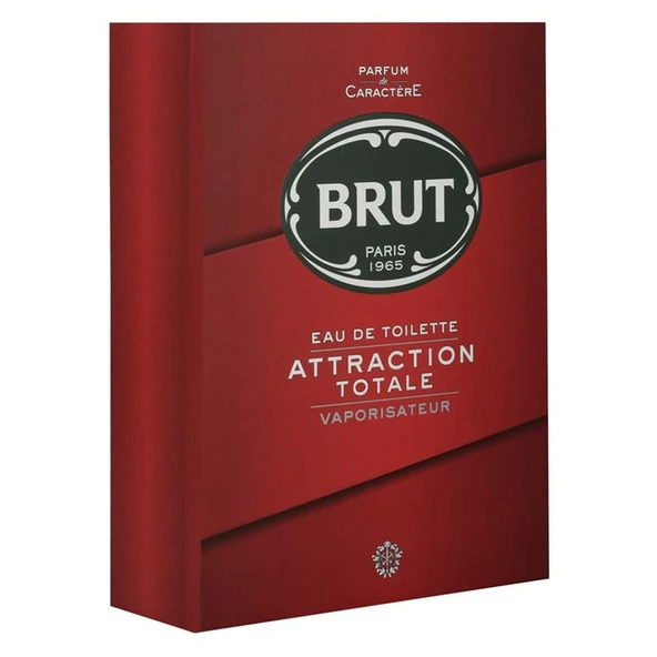 Brut Parfüm Erkek/Men 100ML Attraction Totale Edt (Kırmızı) (5 Li Set) - Resim 4