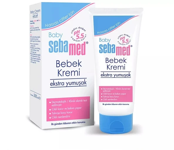 Sebamed Bebek Kremi 200ML+ Sebamed Bebek Şampuanı 500ML +Sebamed Bebek Pişik Kremi 50ML Avantaj Set - 7