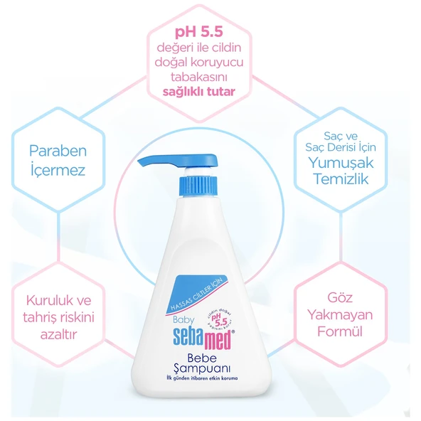 Sebamed Bebek Kremi 200ML+ Sebamed Bebek Şampuanı 500ML +Sebamed Bebek Pişik Kremi 50ML Avantaj Set - 10