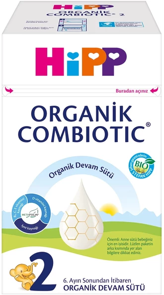 Hipp Organik Combiotic Bebek Devam Sütü 800GR No:2 (6. Aydan İtibaren) ürün görseli