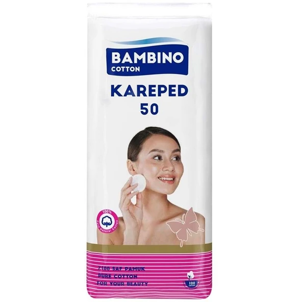 Bambino Cotton Kare Makyaj ve Bebek Temizleme Pamuğu 1800 Adet (Kare En-Boy 7CM) (36PK*50) - 2