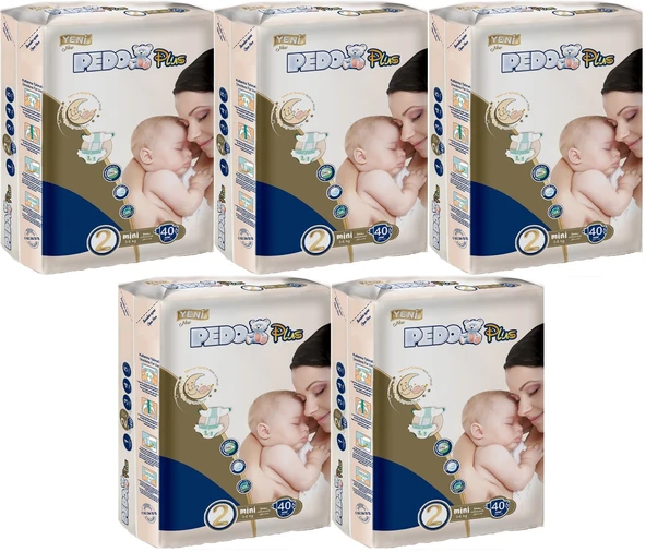 Pedo Plus Bebek Bezi Beden:2 (3-6KG) Mini 200 Adet Jumbo Mega Pk