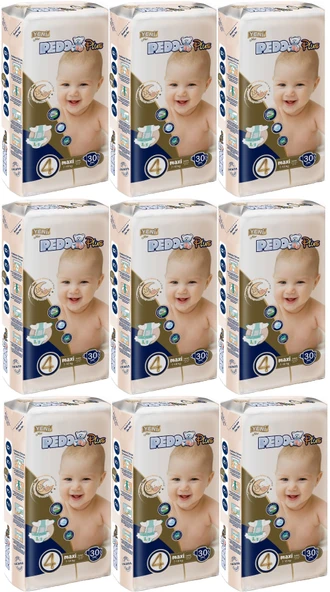 Pedo Plus Bebek Bezi Beden:4 (7-18KG) Maxi 270 Adet Jumbo Ekstra Pk
