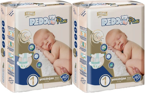 Pedo Plus Bebek Bezi Beden:1 (2-5KG) Yeni Doğan 80 Adet Jumbo Ekonomik Pk ürün görseli