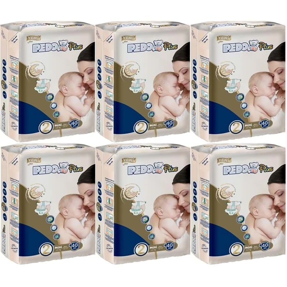 Pedo Plus Bebek Bezi Beden:2 (3-6KG) Mini 240 Adet Jumbo Avantaj Pk ürün görseli