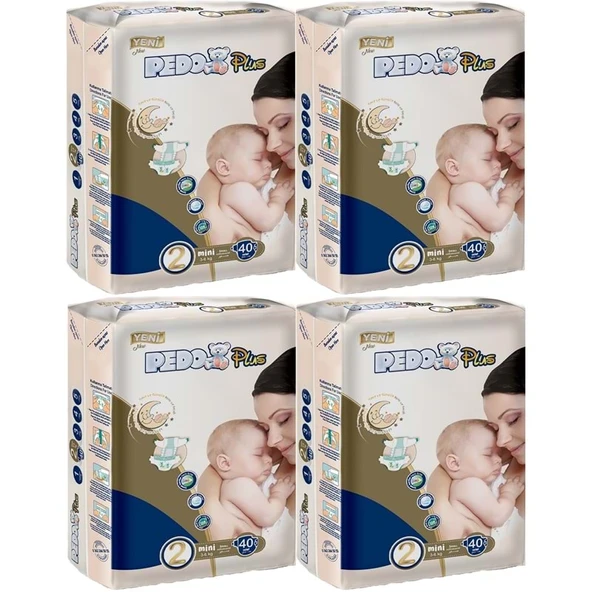 Pedo Plus Bebek Bezi Beden:2 (3-6KG) Mini 160 Adet Jumbo Aylık Pk ürün görseli