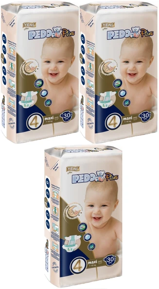 Pedo Plus Bebek Bezi Beden:4 (7-18KG) Maxi 90 Adet Jumbo Fırsat Pk ürün görseli 1