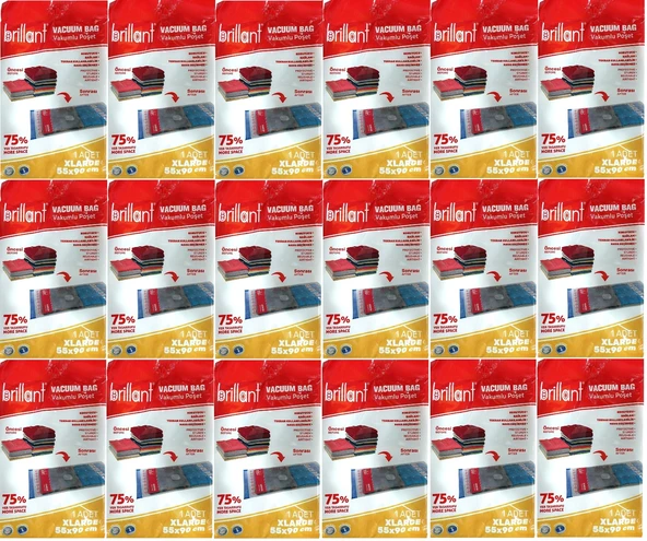 Brillant Vakumlu Poşet/Hurç 55*90CM XLarge (İç Adet 1) (18 Li Set)