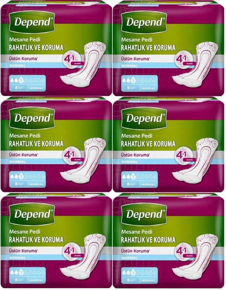 Depend Mesane Pedi Normal Rahatlık ve Koruma 48 Adet (4PK*12) ürün görseli