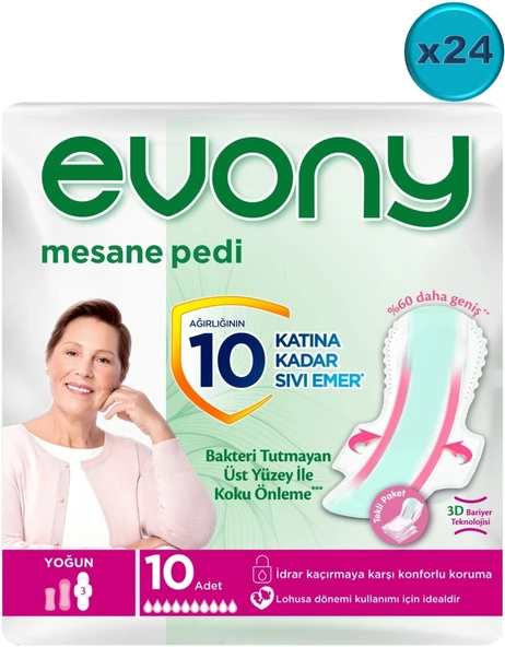 Evony Günlük Mesane Pedi Yoğun 240 Adet (24PK*10)
