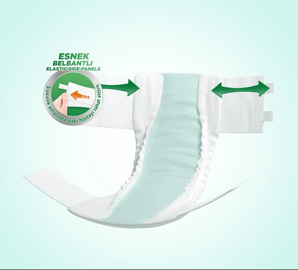 Evony Premium Hasta Bezi Yetişkin Bel Bantlı Tekstil Yüzey XL - Ekstra Büyük - Extra Large 90 Adet - Resim 4