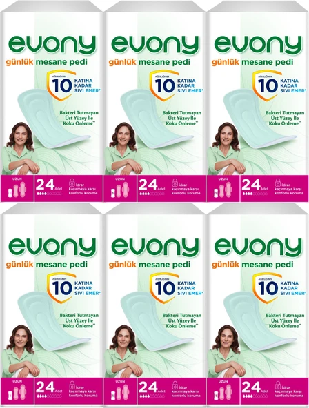 Evony Günlük Mesane Pedi Uzun 144 Adet (6PK*24)