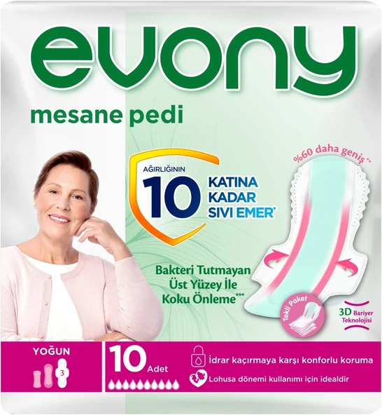 Evony Günlük Mesane Pedi Yoğun (İç Adet 10 Lu) Tekli Pk