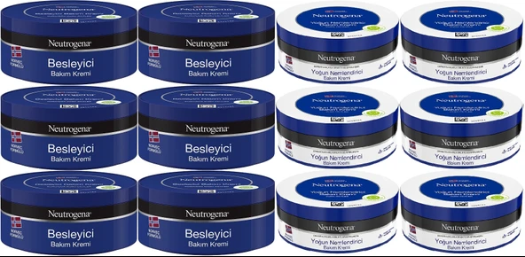 Neutrogena Norveç Formülü Bakım Kremi 200 ML (Karma 12 Li Set Besleyici  ve Yoğun)