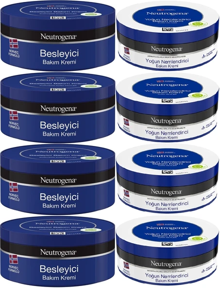 Neutrogena Norveç Formülü Bakım Kremi 200 ML (Karma 8 Li Set Besleyici  ve Yoğun)