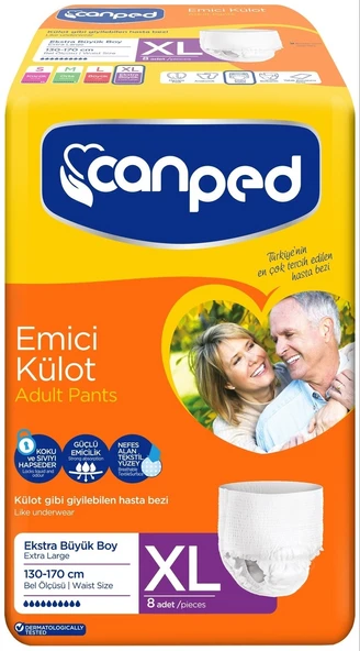 Canped Emici Külot Hasta Yetişkin Bezi XL - Ekstra Büyük - Extra Large 96 Adet - Resim 2