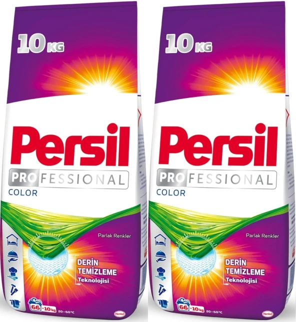 Persil Matik Toz Çamaşır Deterjanı 20kg Color/Renkli (2PK*10KG) (132 Yıkama)