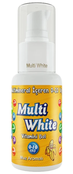 Multi White Diş Macunu 50ML Muz Aromalı Bol Vitaminli (0-10 Yaş)
