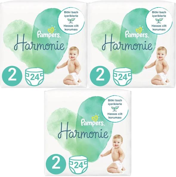 Prima Pampers Harmonie Bebek Bezi Beden:2 (4-8Kg) Mini 72 Adet Ekonomik Fırsat Pk