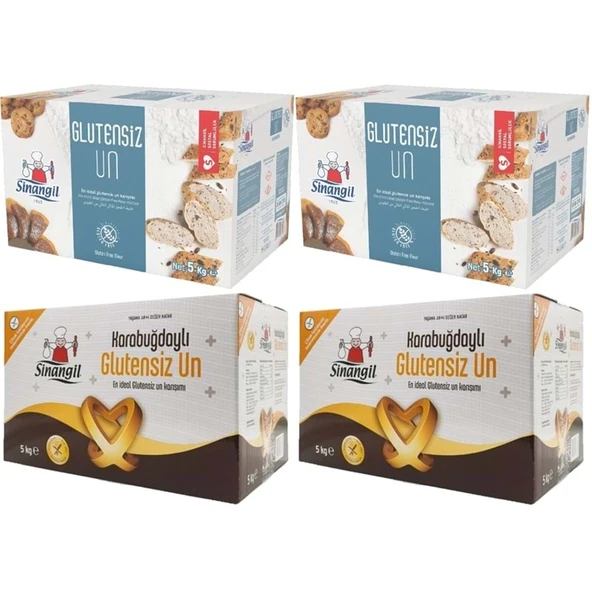 Sinangil Glutensiz Un 10KG (10000GR) + Glutensiz Karabuğdaylı 10KG (10000GR) Toplam:20KG - 2