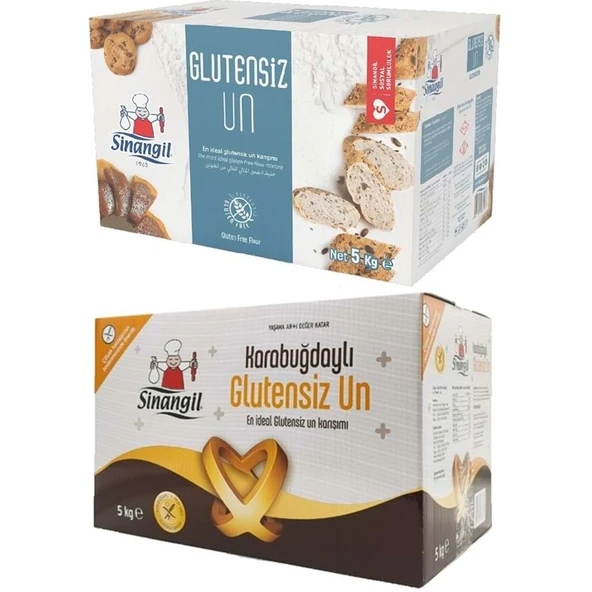 Sinangil Glutensiz Un 5KG (5000GR) + Glutensiz Karabuğdaylı 5KG (5000GR) Toplam:10KG - 2