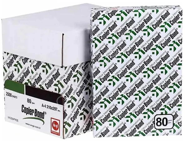 Copier Bond (Ve-Ge) A4 80GR/M2 Fotokopi Kağıdı 25000 Adet (50PK*500) ürün görseli 1