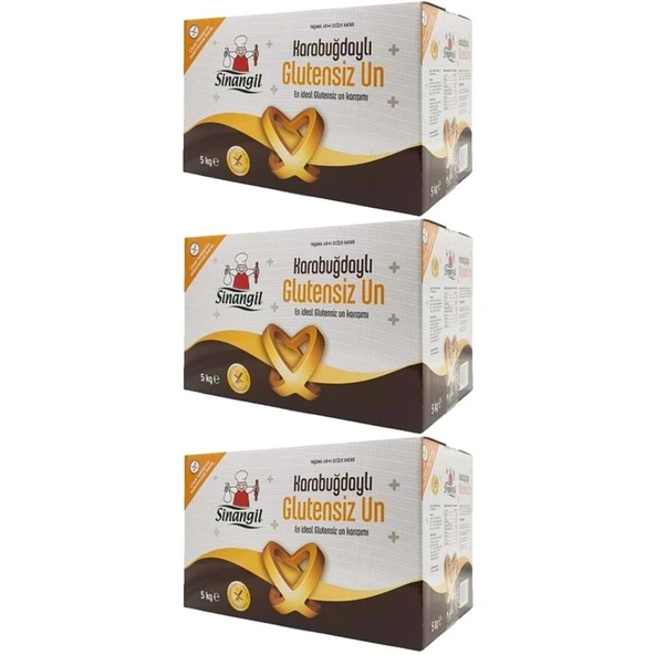 Sinangil Glutensiz Un 15KG (15000GR) Kutu Karabuğdaylı (3PK*5Kg) - 2
