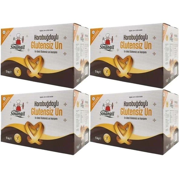 Sinangil Glutensiz Un 20KG (20000GR) Kutu Karabuğdaylı (4PK*5Kg) - 2