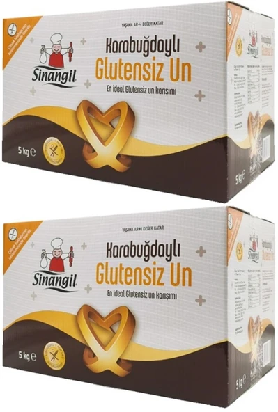 Sinangil Glutensiz Un 10KG (10000GR) Kutu Karabuğdaylı (2PK*5Kg)