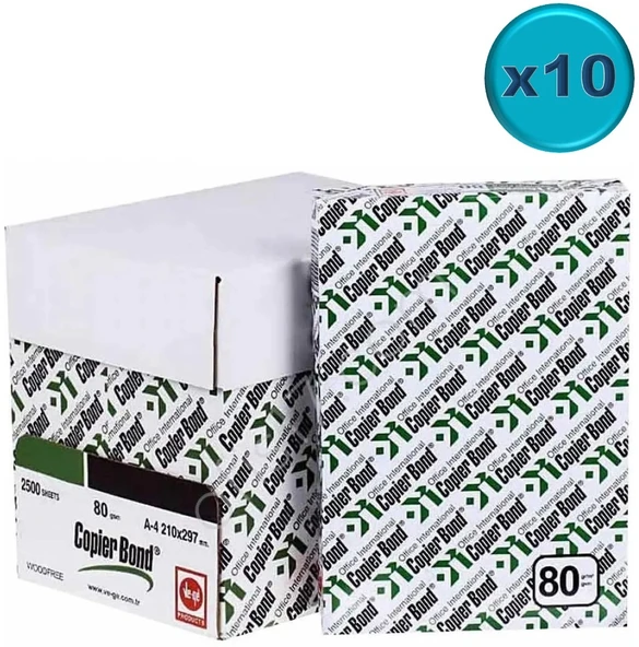 Copier Bond (Ve-Ge) A4 80GR/M2 Fotokopi Kağıdı 25000 Adet (50PK*500) - Resim 3