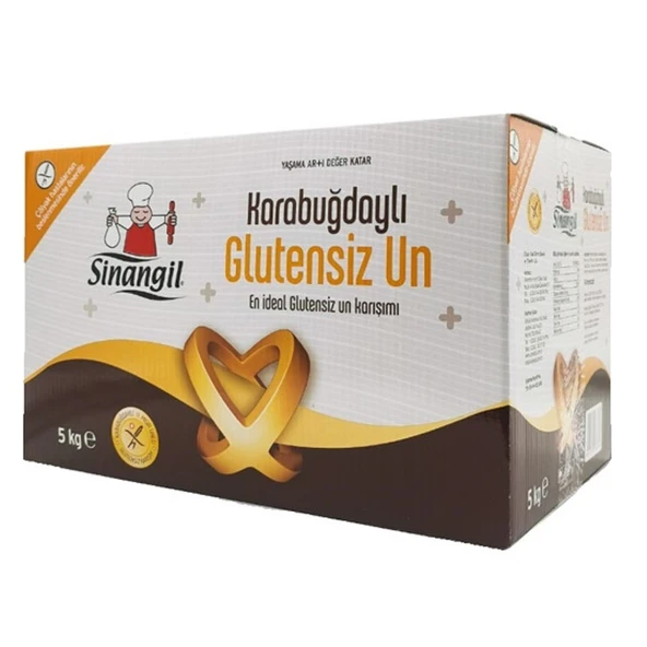 Sinangil Glutensiz Un 30KG (30000GR) Kutu Karabuğdaylı (6PK*5Kg) - 3