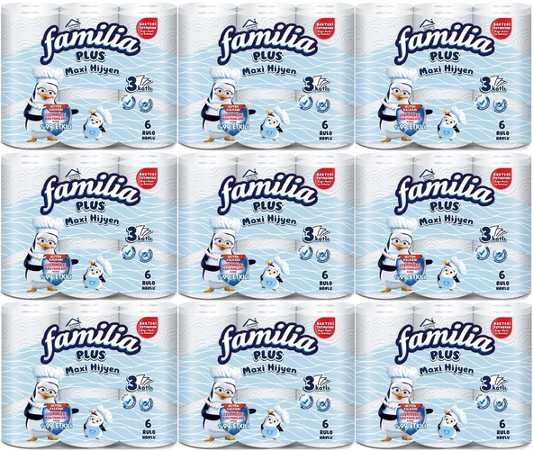 Familia Kağıt Havlu (3 Katlı) Plus Maxi Hijyen 54 Lü Paket (9PK*6)