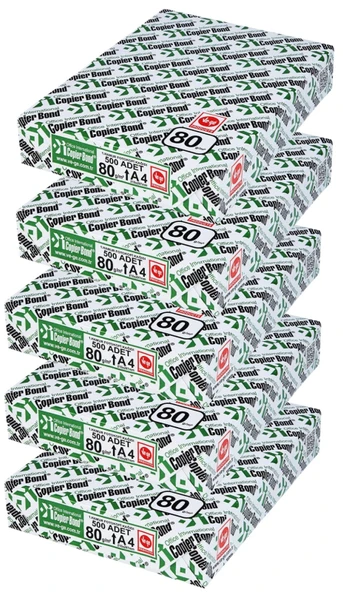Copier Bond (Ve-Ge) A4 80GR/M2 Fotokopi Kağıdı 2500 Adet (5PK*500) 1 KOLİ - Resim 3
