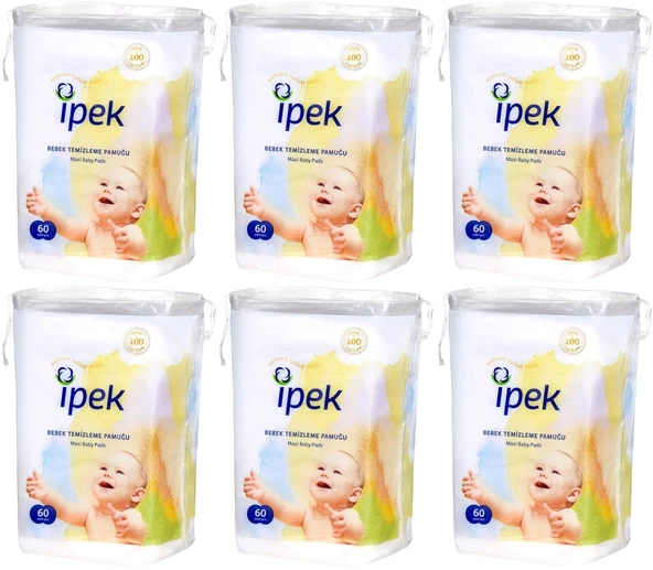İpek Bebek Temizleme Pamuğu 360 Adet (6Pk*60) ürün görseli 1