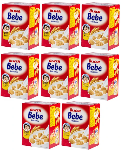 Ülker Bebe Bisküvisi 800Gr 12 Vitaminli Kutu 8 Li Set