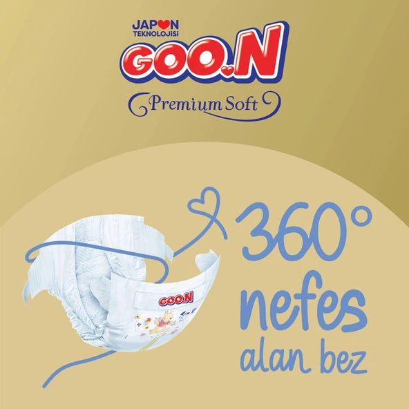 Goon Premium Soft Bebek Bezi Beden:2 (4-8Kg) Mini 184 Adet Jumbo Aylık Pk - 3