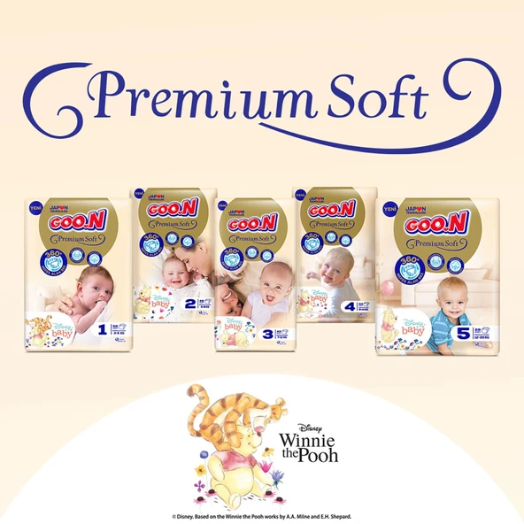Goon Premium Soft Bebek Bezi Beden:2 (4-8Kg) Mini 184 Adet Jumbo Aylık Pk - 7