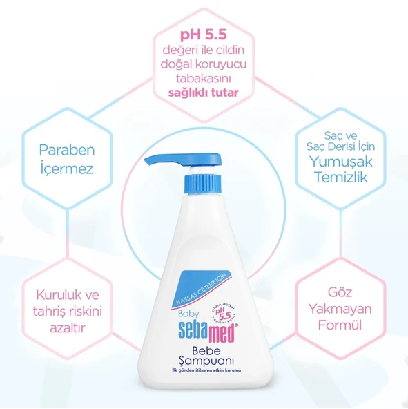 Sebamed Bebek Şampuanı 500ML Pompalı (Yenidoğanlar İçin) (4 Lü Set) - Resim 3