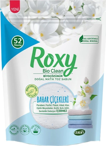 Dalan Roxy Bio Clean Matik Sabun Tozu 1.6Kg Bahar Çiçekleri (52 Yıkama)