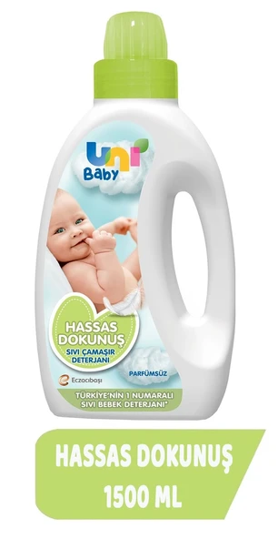 Uni Baby Çamaşır Deterjanı Sensitive 1500ML Hassas Dokunuş (Yeşil) (6 Lı Set) - Resim 2