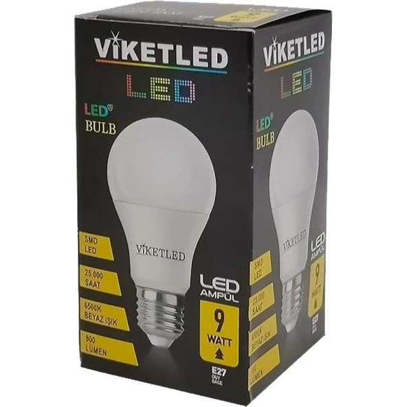 Viketled Led Ampül Beyaz-White 9W ürün görseli 1