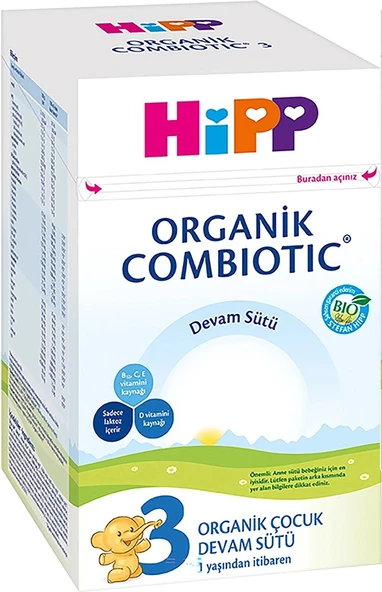 Hipp Organik Combiotic Bebek Devam Sütü 800GR No:3 (9. Aydan İtibaren) (2 Li Set) - Resim 2